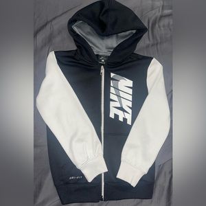 Nike black and white zip up jacket size 7